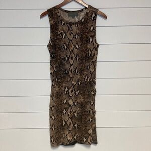 Sunday In Brooklyn Snakeskin Sleeveless Dress
